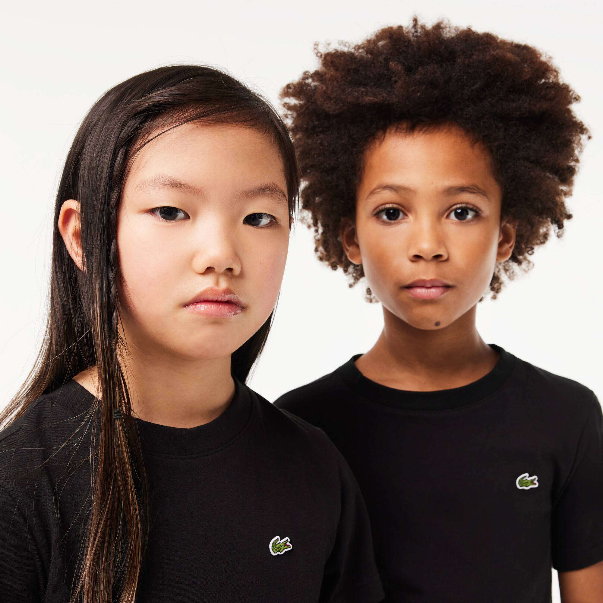 T-shirt uni en jersey de coton T-Shirts & Chemises - Noir - Lacoste - Enfant