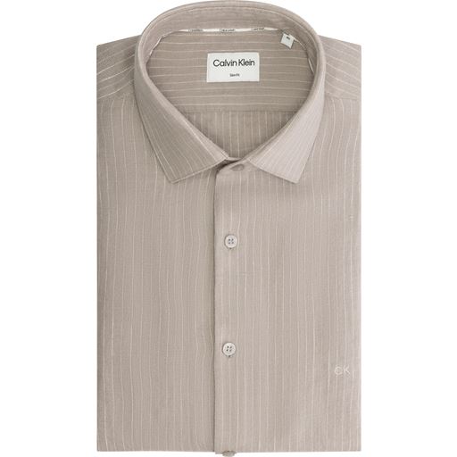 Calvin Klein Linen Stripe Skjorte, Atmosphere, 45