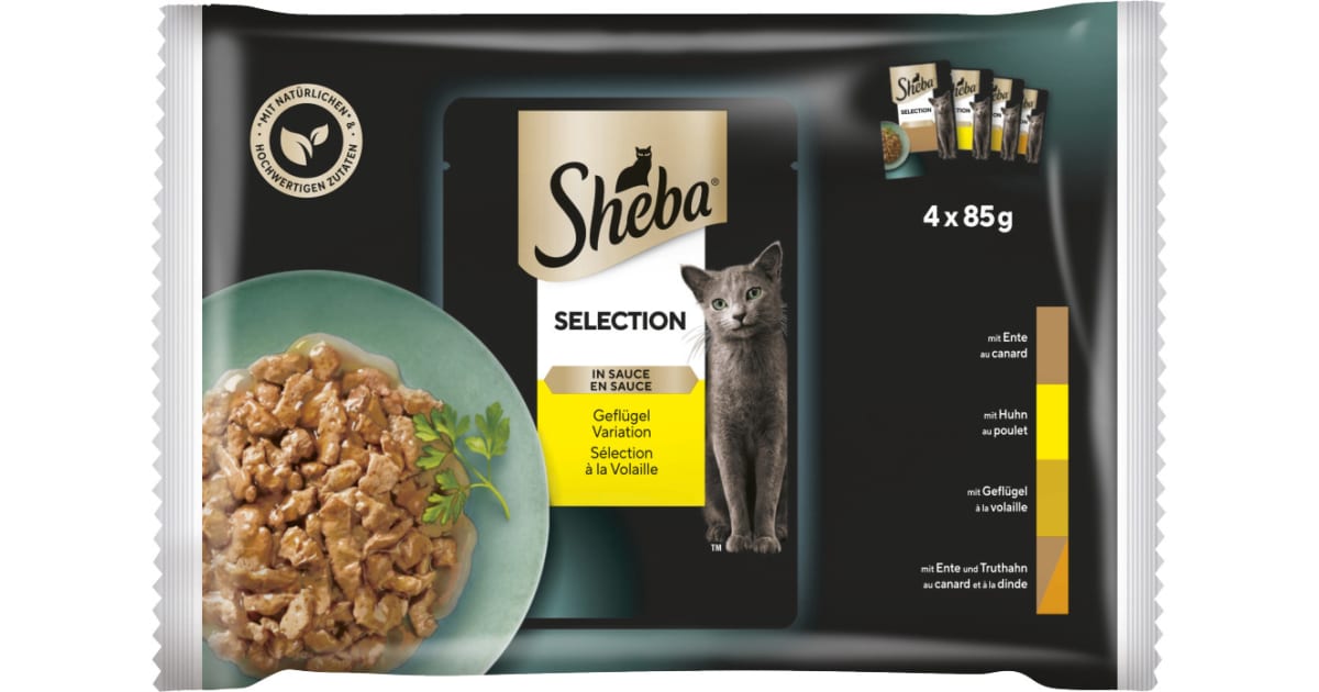 SHEBA Selection in Sauce Geflügel 4x 85 gr