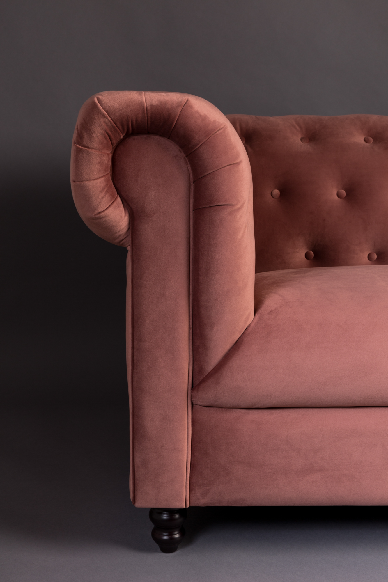 3-zits bank Chester velvet Dutchbone Chester Velvet 3-zits bank goud