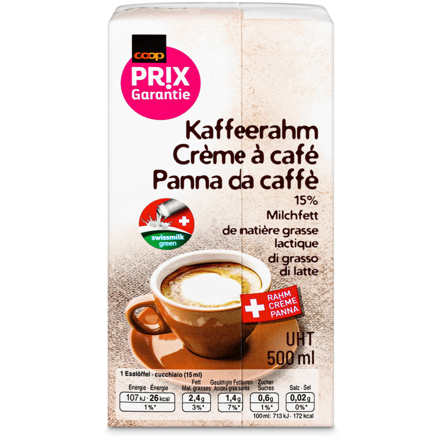 Prix Garantie Kaffeerahm
