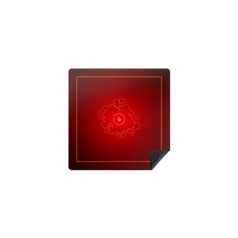 Tapis universel Rouge - Jeux de Plateaux - 92x92cm - 4/8 joueurs