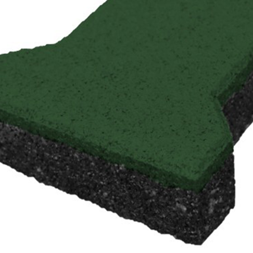 Rubberen baksteen - 43 mm - Groen - 20x16 cm
