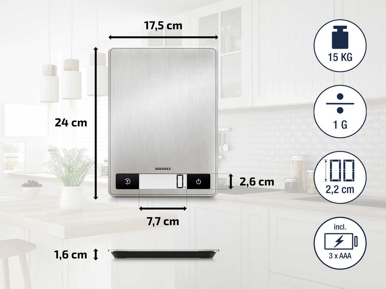Soehnle Küchenwaage »Profi 200« LCD Anzeige