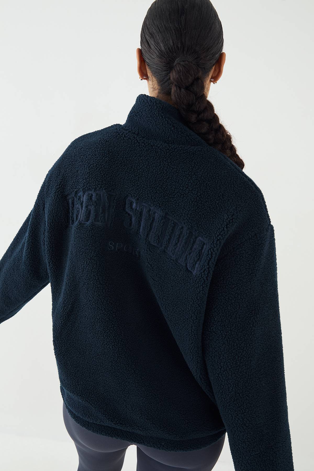 Veste DSGN Studio Borg à Fermeture Éclair et Col Montant