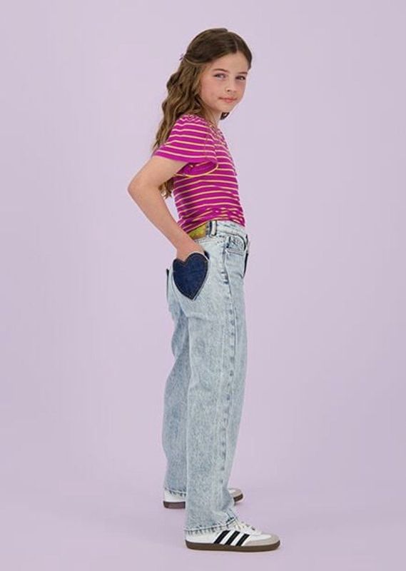 Vingino - Cato Heart - Jeans - Lichte Bleach - Meisjes