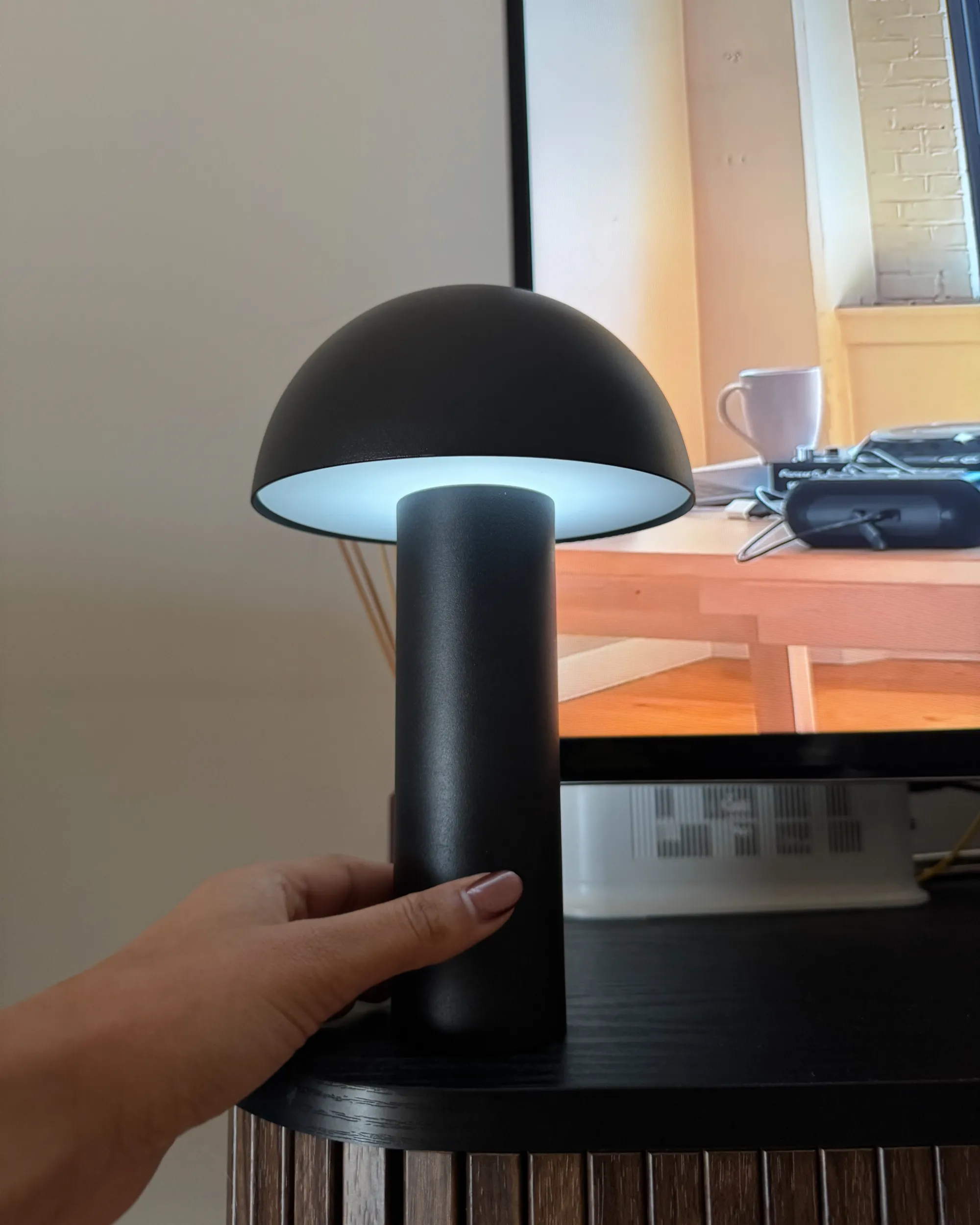 LED draadloze tafellamp BOJO met dimmer Metaal Zwart