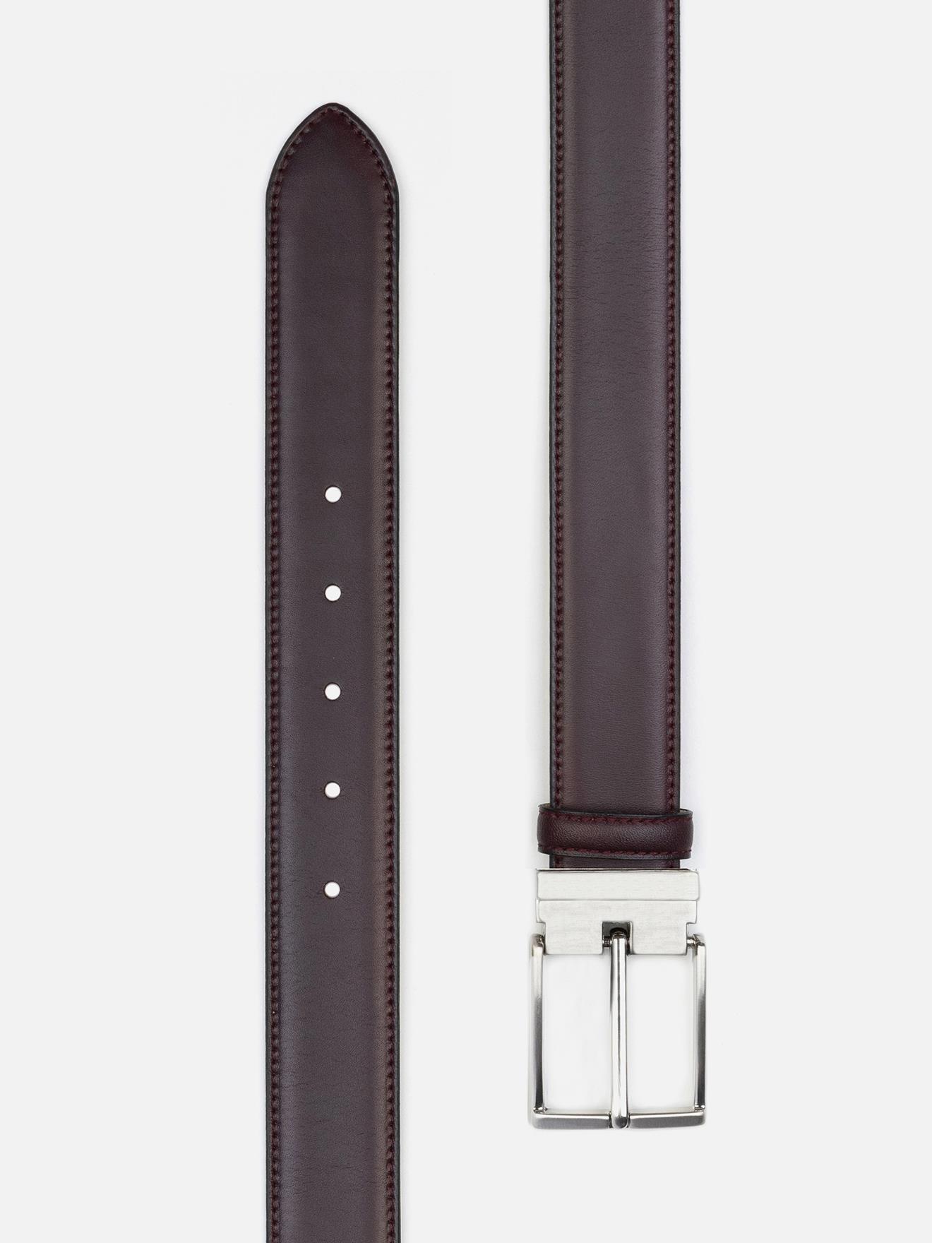Ceinture en cuir bordeaux