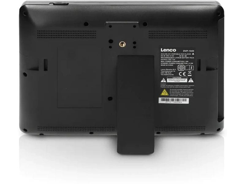 Lenco Portabler Dual DVD Player DVP-1046BK Zwei tragbare 10-Zoll-DVD-Player mit aufladbarem Akku