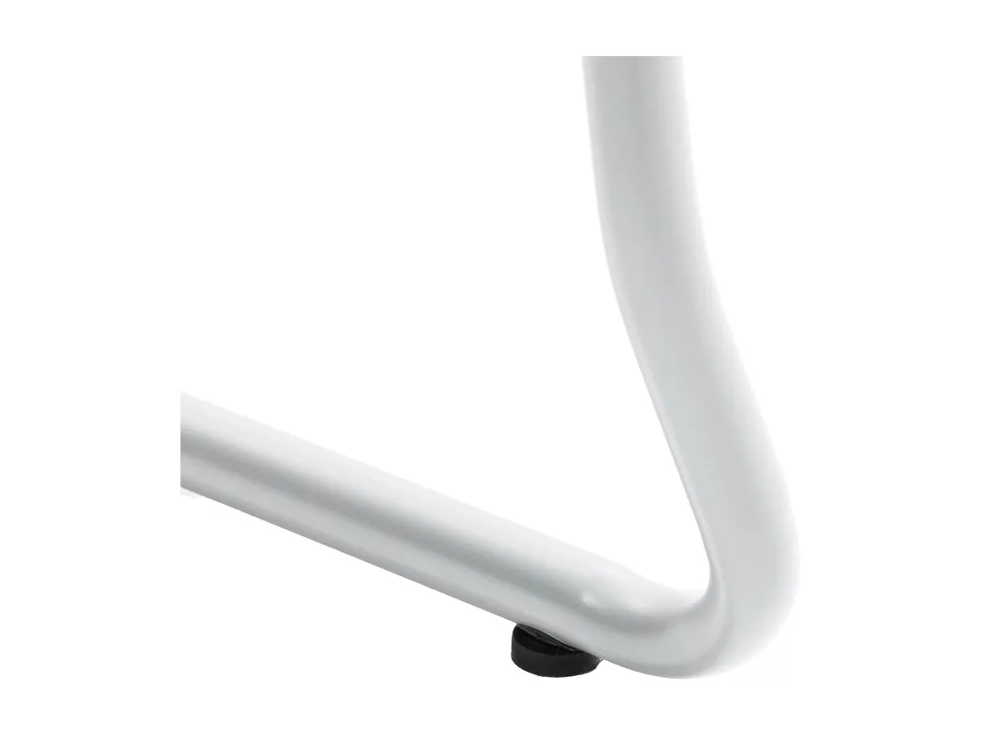Chaise de conférence - Plastique & Chrome - Blanc - Houma