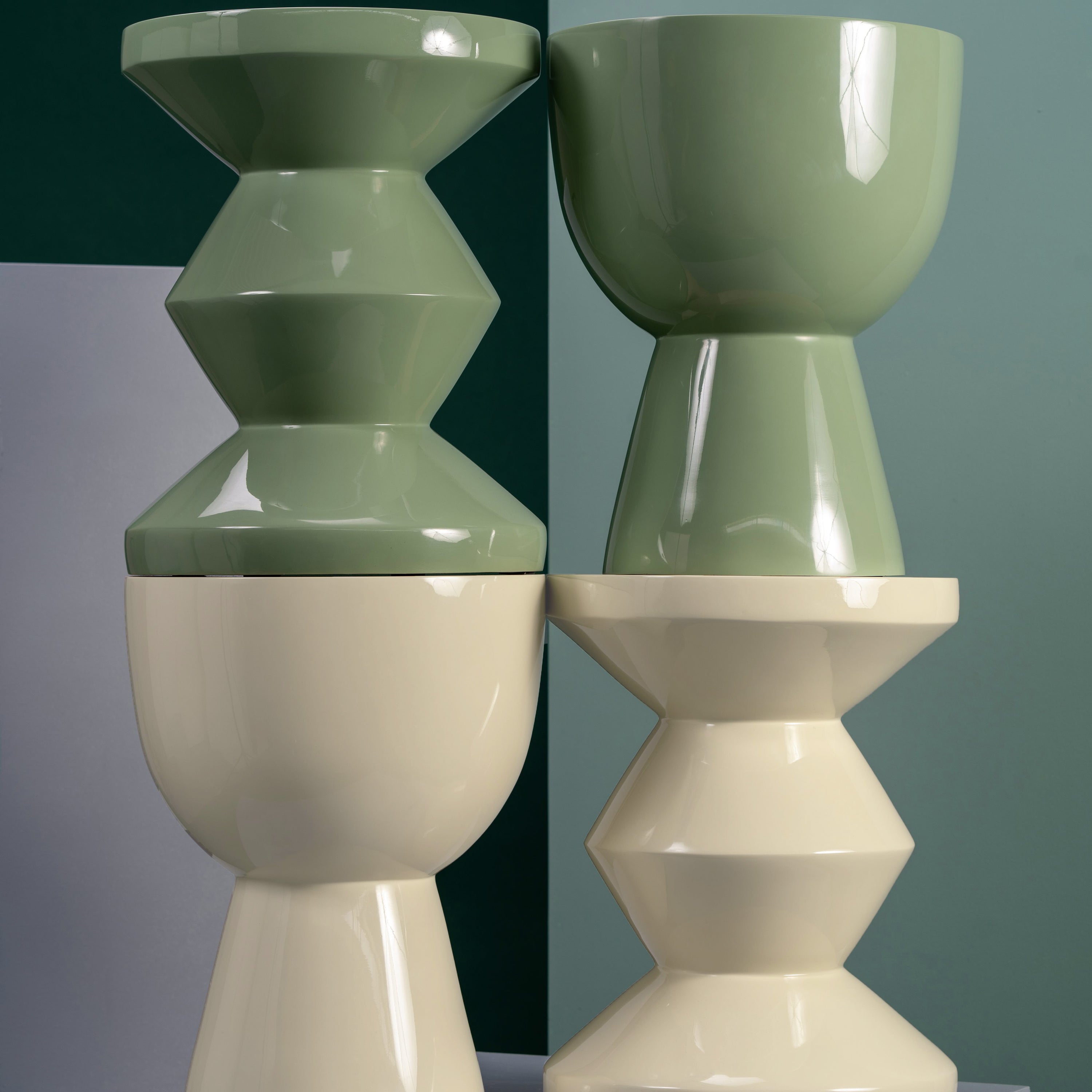 POLSPOTTEN Zig Zag Bijzettafel - Beige