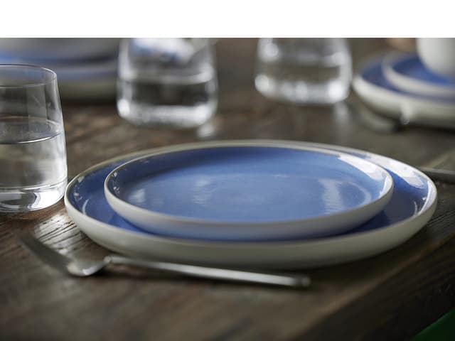 Studio Round Frokosttallerken Matte white/Shiny river