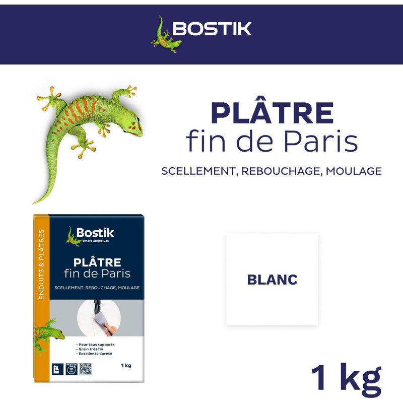 Plâtre fin de Paris - 1 Kg