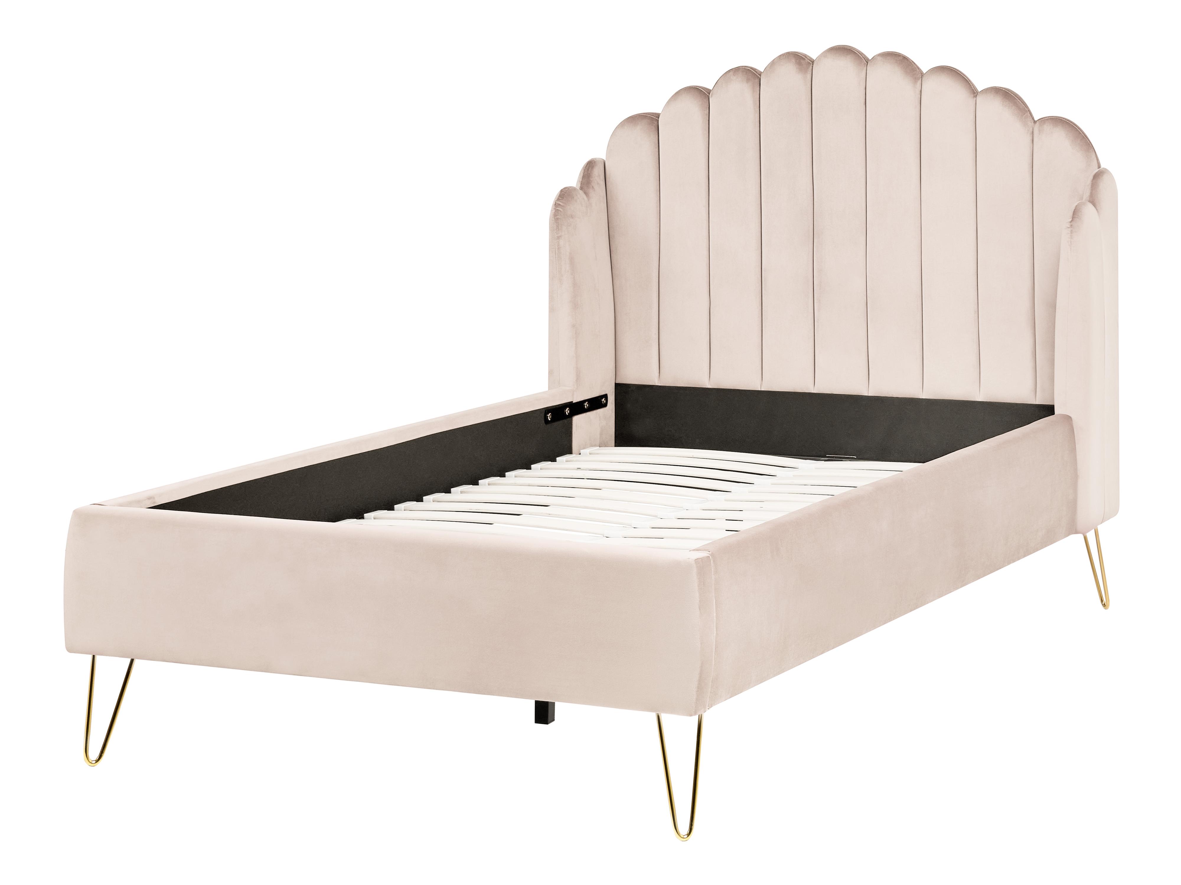 Bed Stof AMBILLOU 120 x 200 cm Lichtbeige