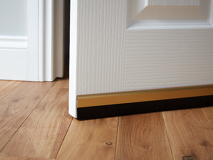 Bas de porte sol alu brossé Diall or L.100 cm