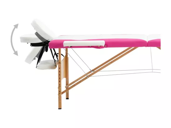 Table de massage pliable bois blanche 191 x 70 x 59 cm 02_0001811