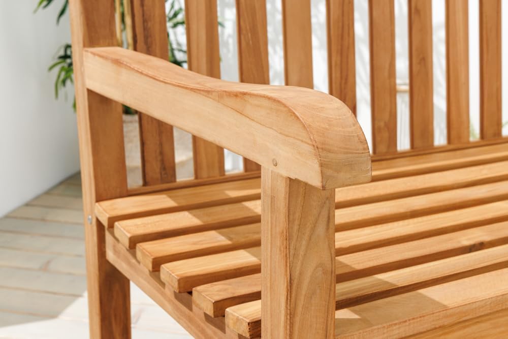riess-ambiente.de Outdoor Gartenbank Empire Teak 160cm Natur Teakholz