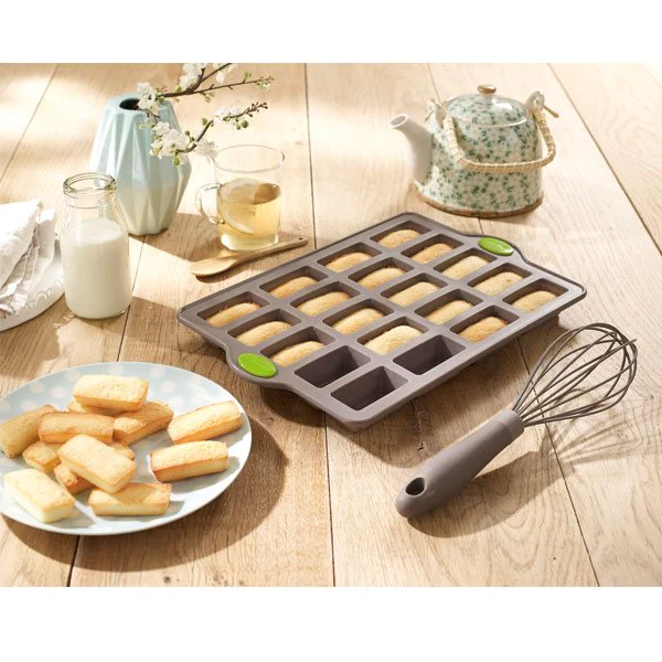 Rigiflex Plaque 20 mini financiers en silicone structure acier Mathon
