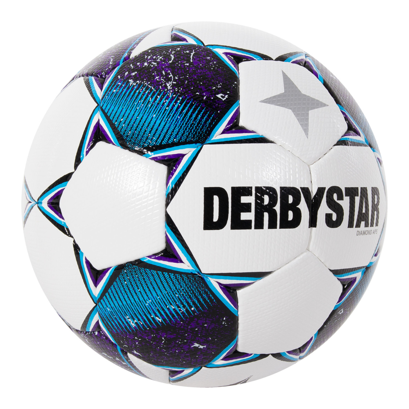 Derbystar Diamond II Voetbal Maat 5 Wit Blauw Paars