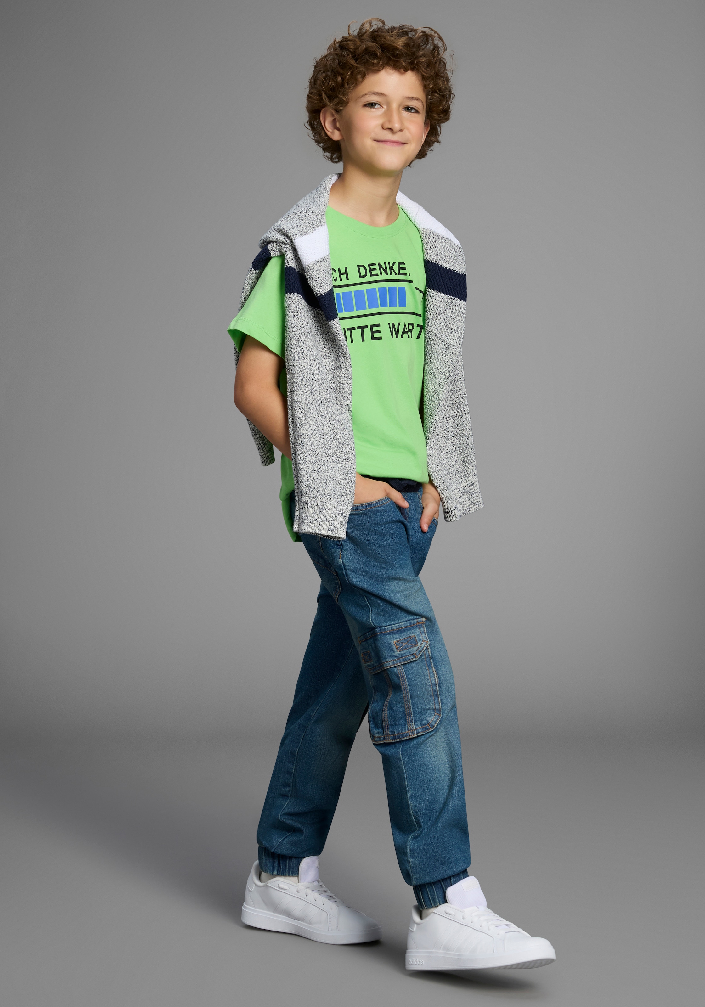 Arizona Cargojeans », Stretch-Jeans für Jungen«, gerades Bein,  mit Bindeband und Gummizug,  normale Taille