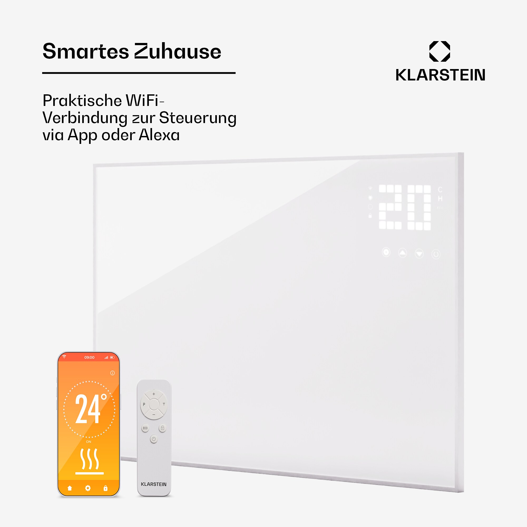 Wonderwall Smart Bornholm Infrarotheizung 110x65cm App 600W