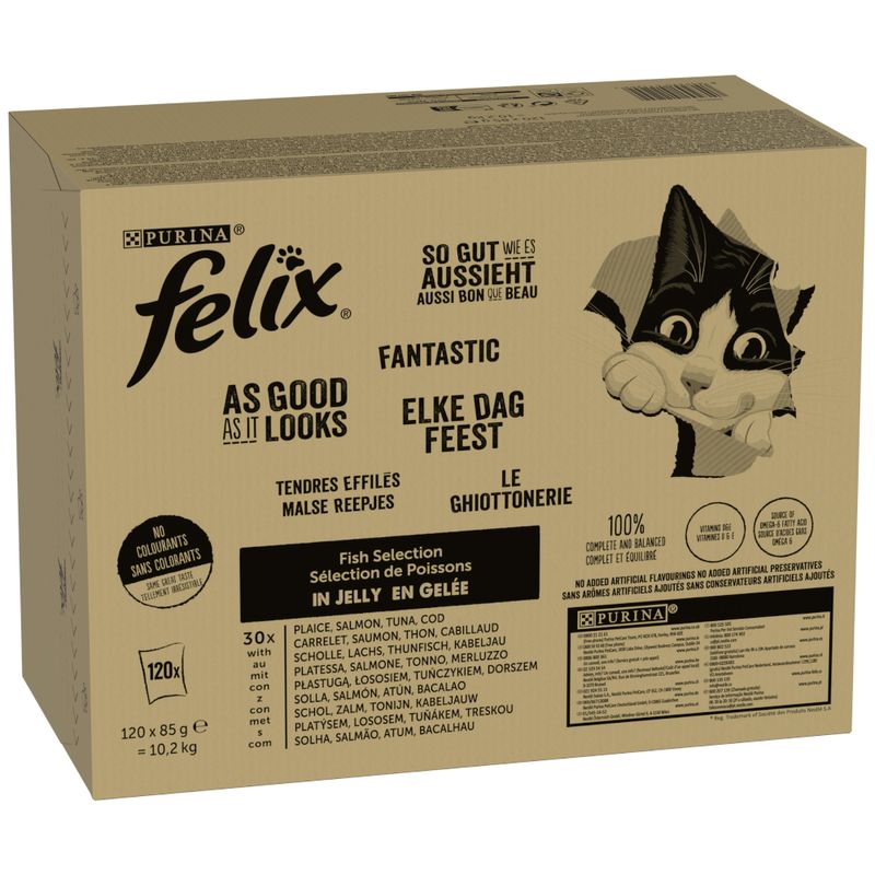 Jumbopack Felix Tendres Effilés 120 x 85 g
