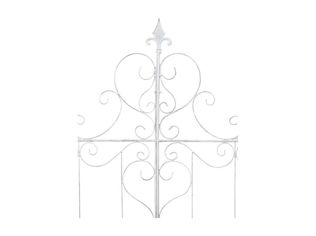 Treillis décoration de jardin métal blanche 99 x 1 x 133 cm 10_0003893