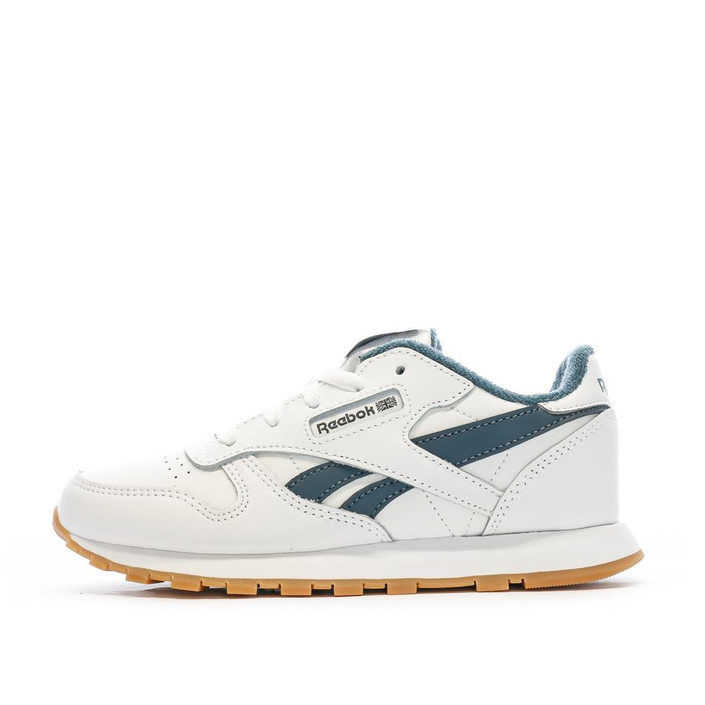 Reebok Baskets Blanc/Bleu Garçon Reebok Classic Leather 100033579