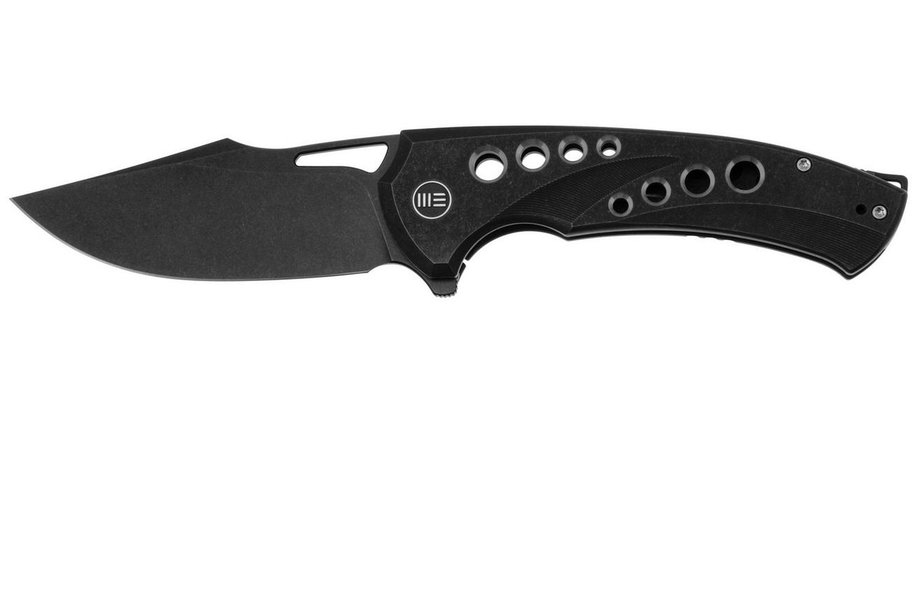 WE Knife Swiftfin WE23051-1 Black Stonewashed CPM 20CV, Black Titanium, Satin Holes zakmes