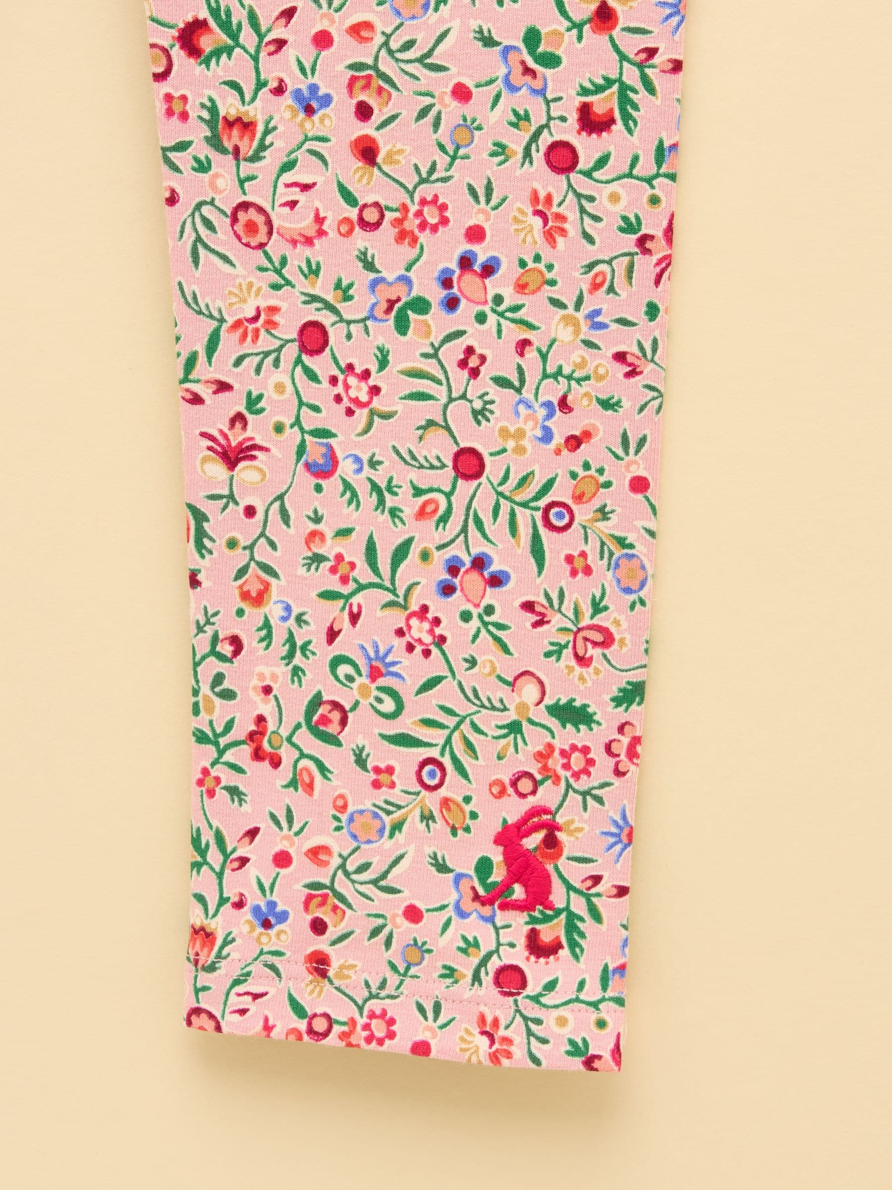 Roze met vrolijke print - Joules Deedee jersey legging voor meisjes