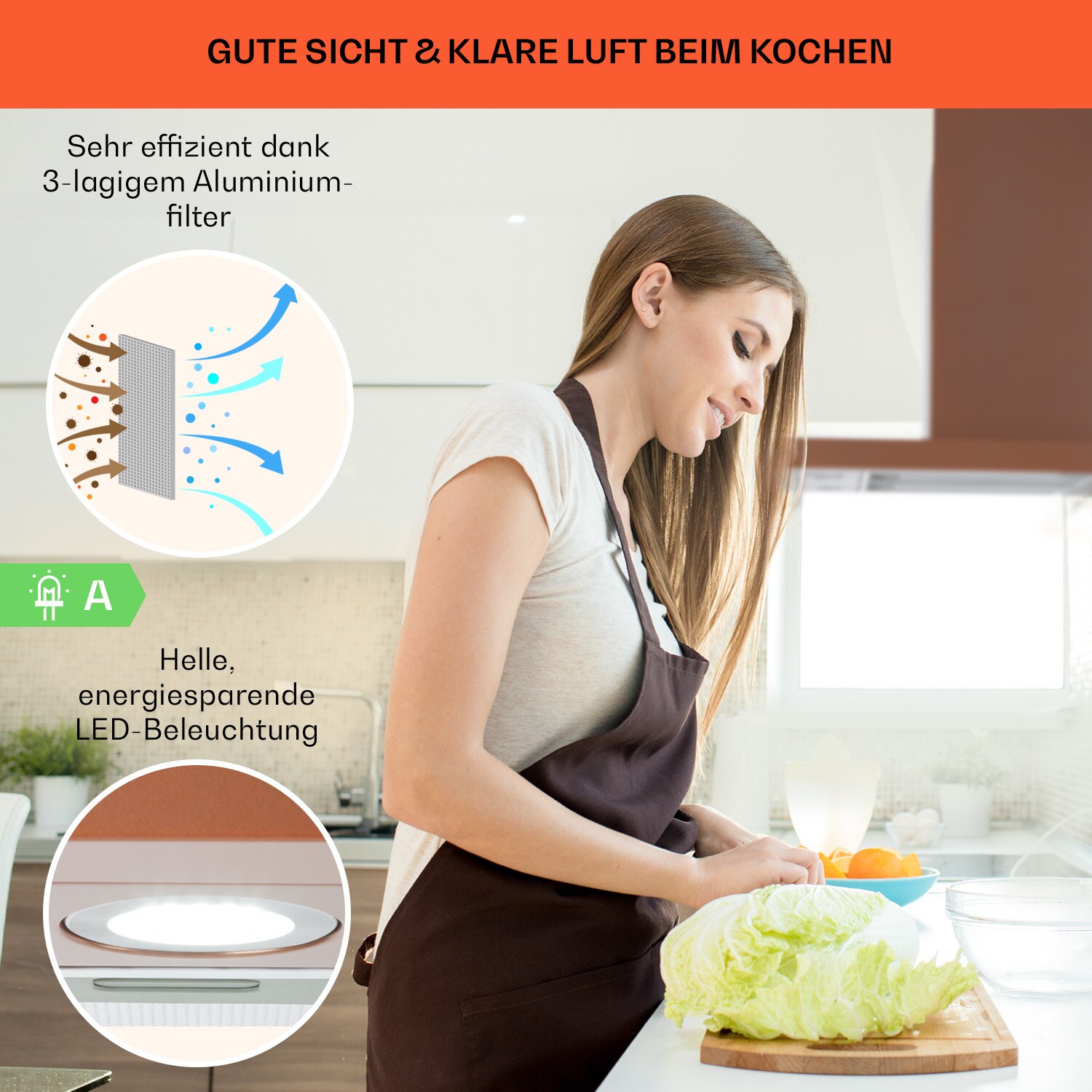 Limelight Dunstabzugshaube 90cm Wandhaube 600m³/h