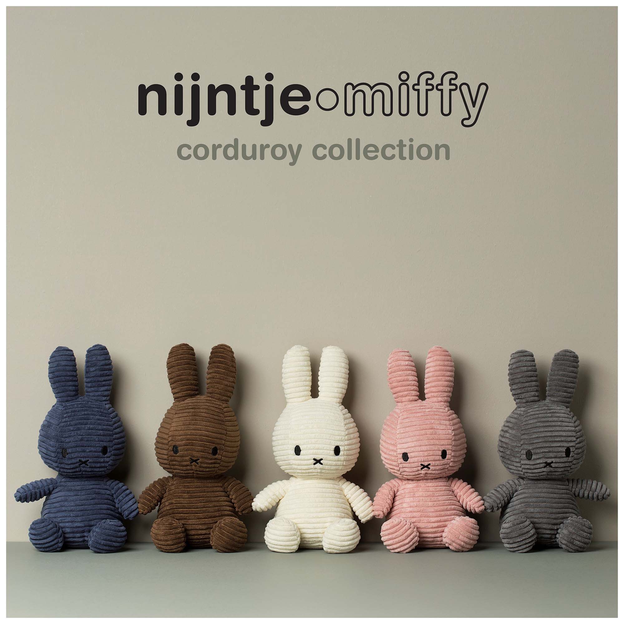 Bon Ton Toys Nijntje knuffel corduroy 23cm wit