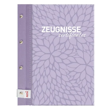 Roth Zeugnismappe Pattern mit Buchschrauben Lila Paradise, A4
