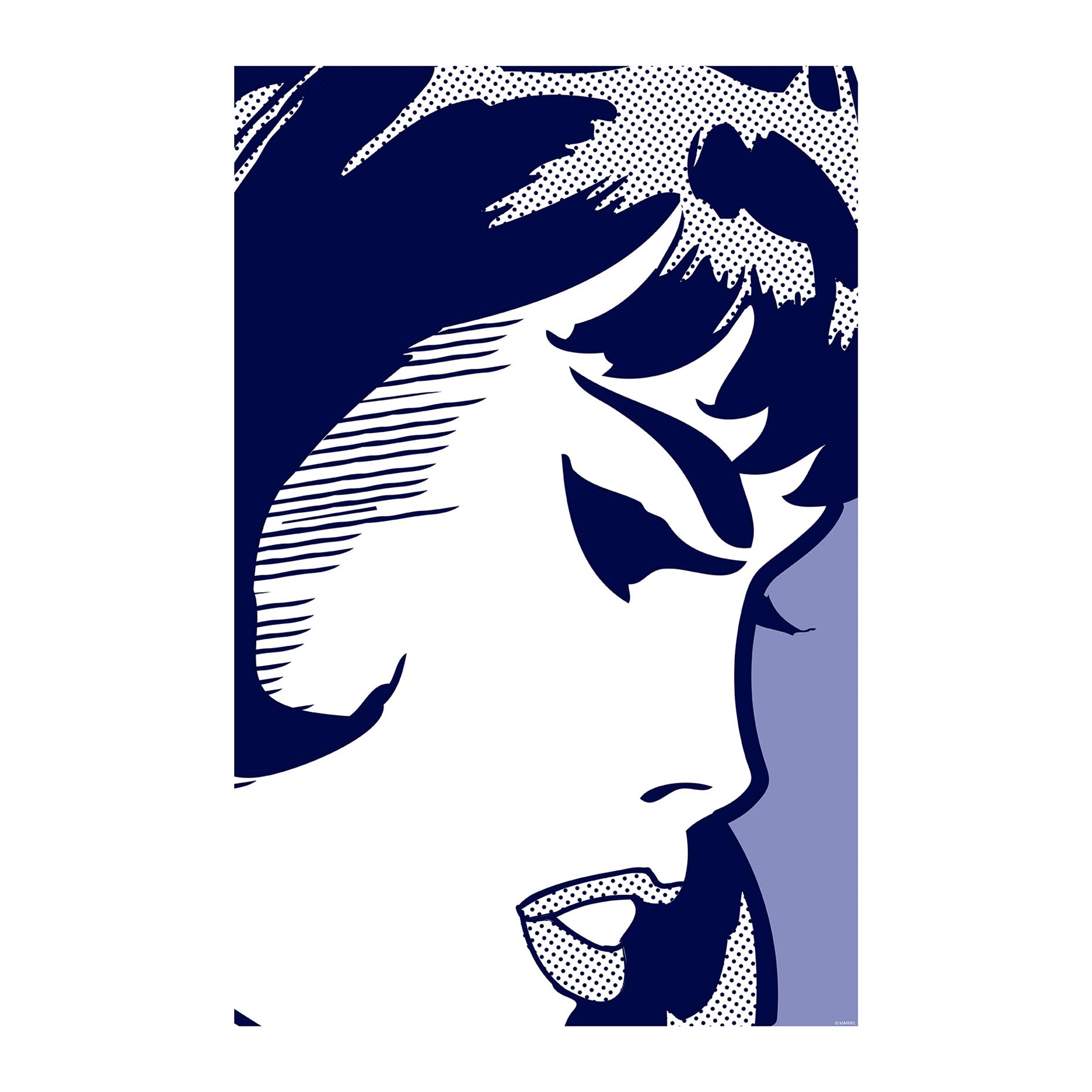Wandbild AGENT BLACK WIDOW - blau - 50x70 cm