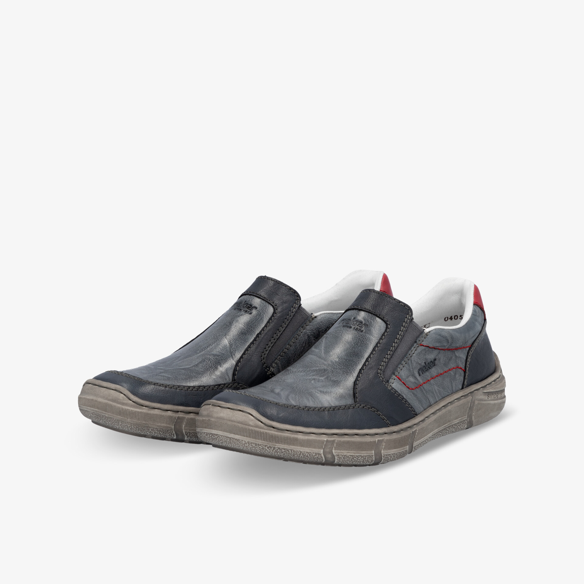 rieker Herren Slipper blau