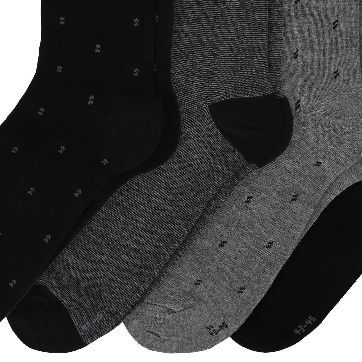 VanVaan 4 Paar Herren Socken mit Viskose schwarz / grau