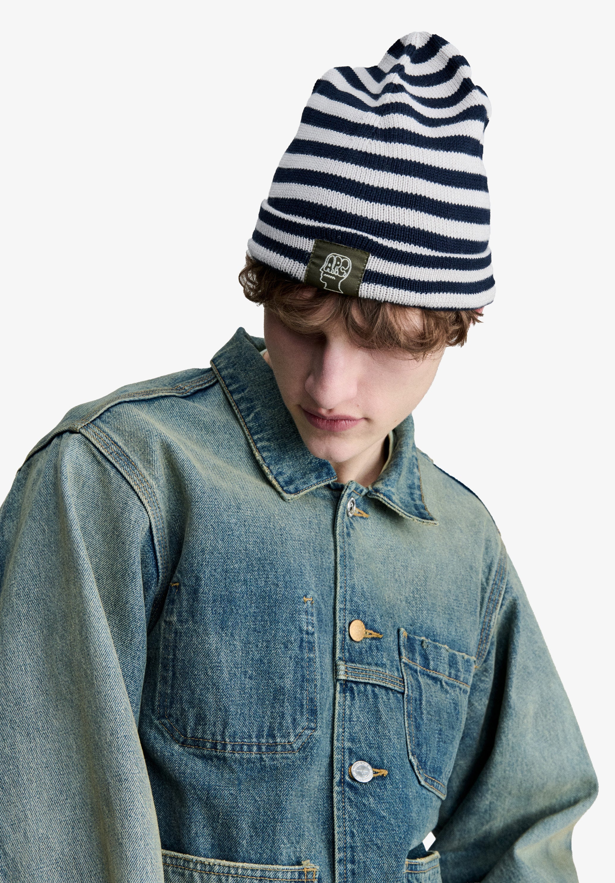 beanie APC x BRAINDEAD - Noir/blanc