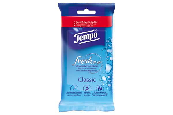 TEMPO Handfeuchttücher<br>10 Stück, Classic