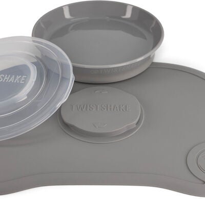 Twistshake Click-Mat Mini Tallerken og Spisebrikke, Grå