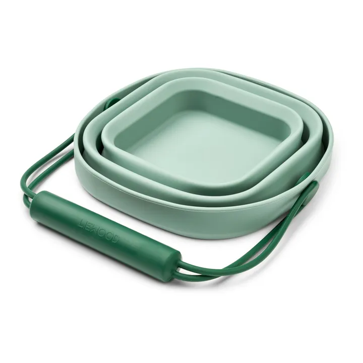 Liewood Seau de plage en silicone Abelone | Peppermint/Garden green