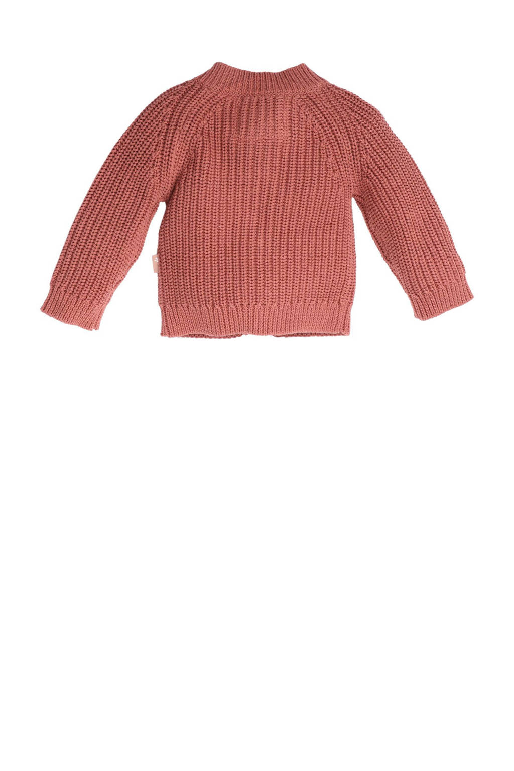 BESS baby ribgebreid vest rood