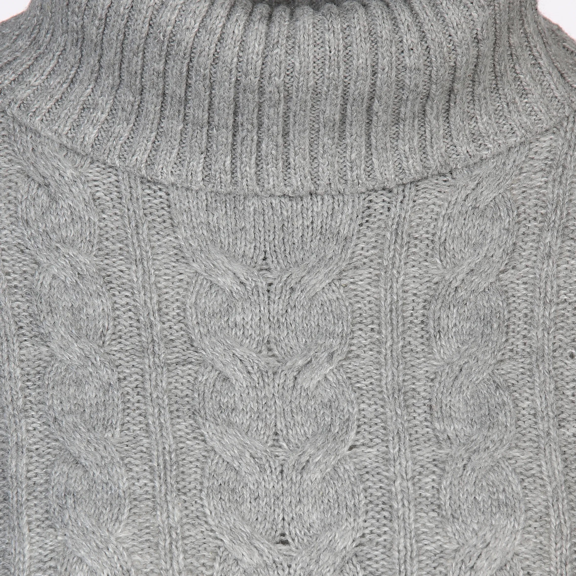 Damen Pullover mit Rollkragen und Zopfmuster