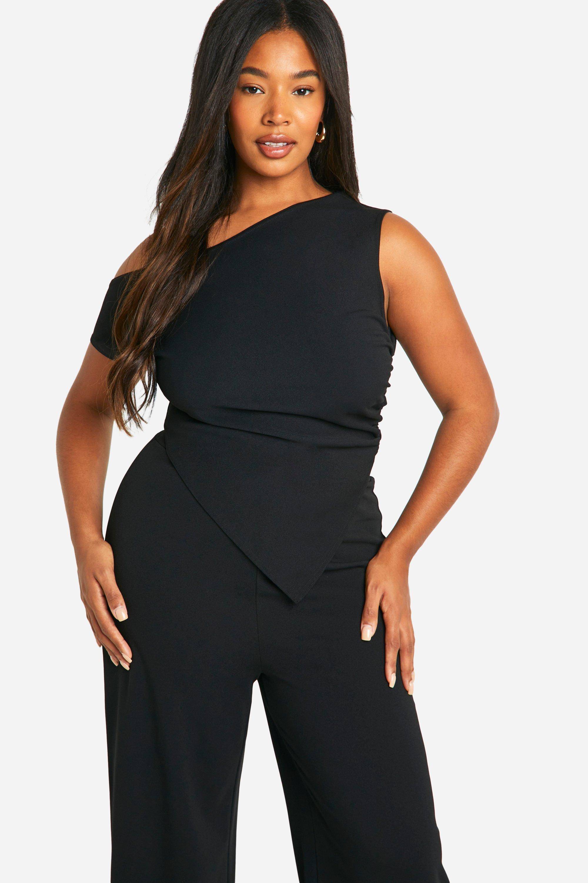 boohoo Plus Asymmetric Top & Trouser Co Ord