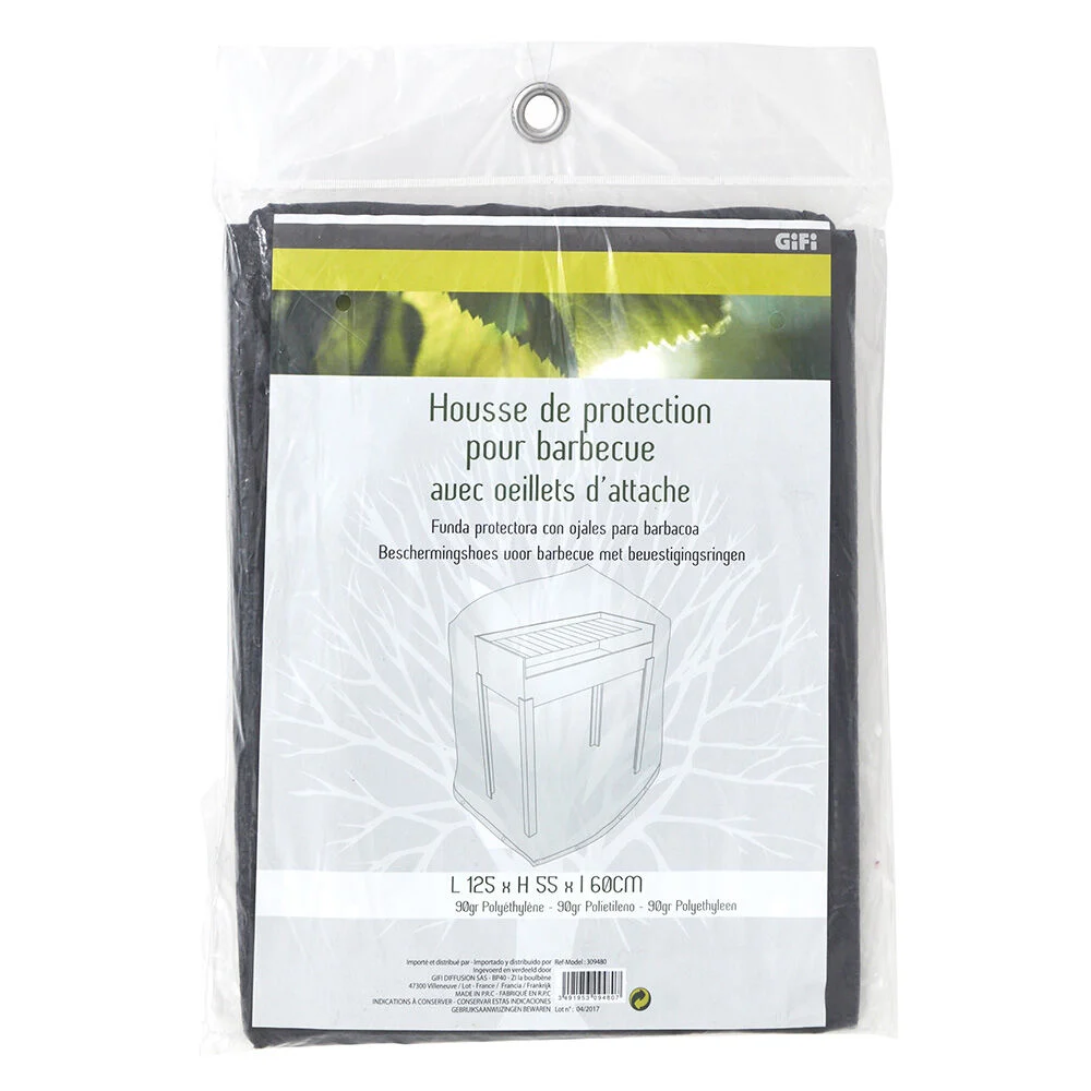 Housse de protection pour barbecue avec oeillets d'attaches