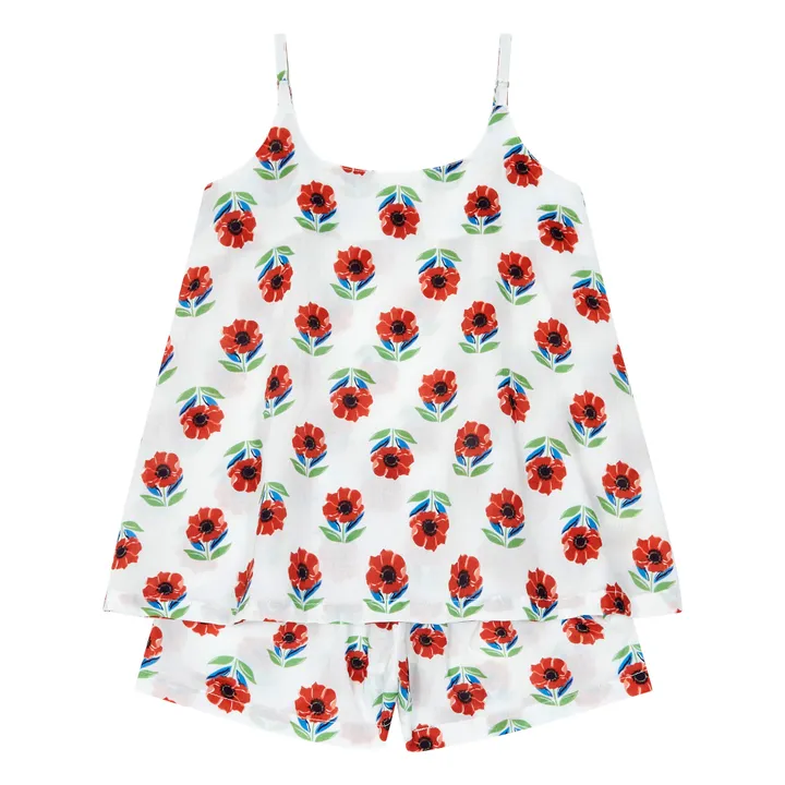 Lucas du Tertre Pyjama Strappy Anémones | Rouge