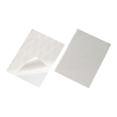 Sachet de 10 pochettes adhésives Pocketfix A4 DURABLE – Polypropylène transparent - dos adhésif pour surfaces lisses - format A4