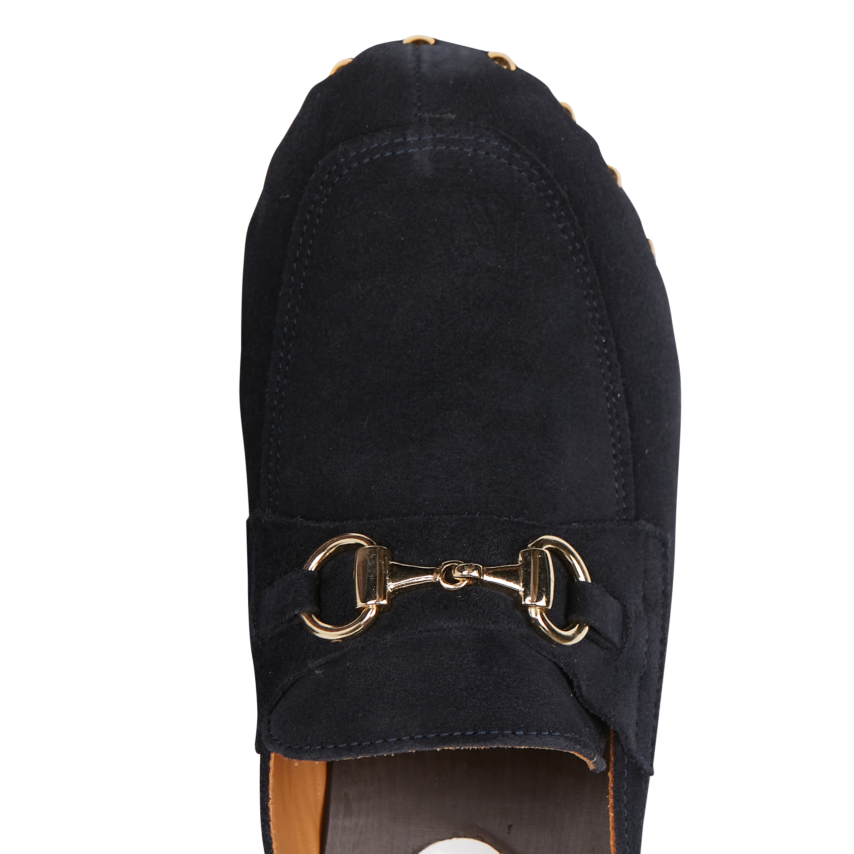 YORSI - Sabots mocassins en cuir velours| Bleu