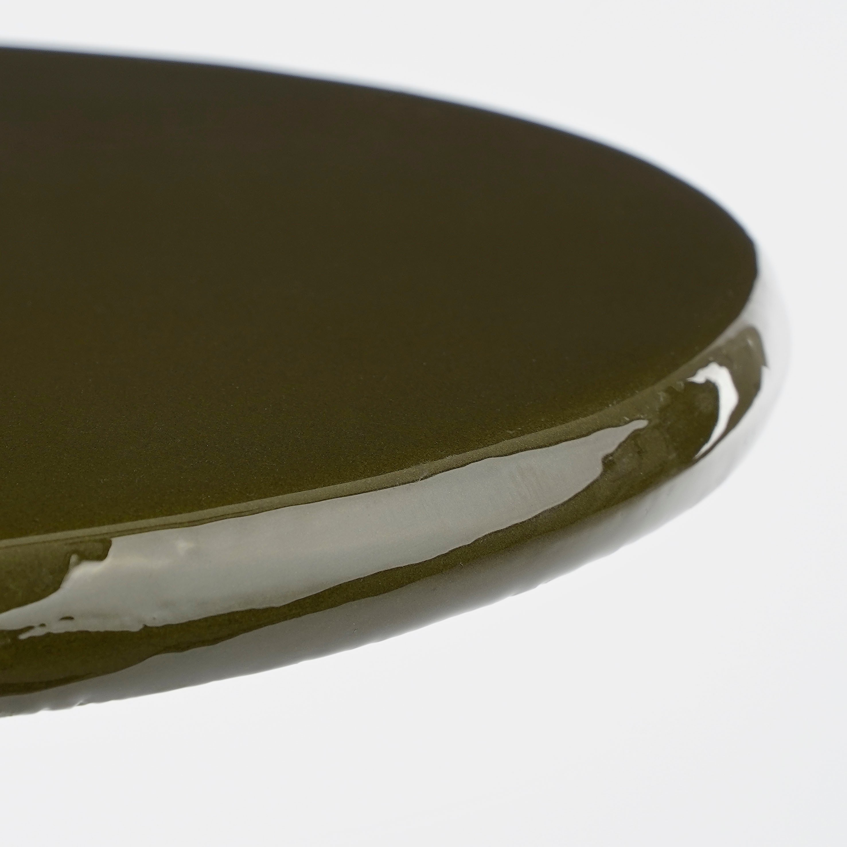 Mica decorations - table d'appoint en aluminium recyclé vert foncé h61