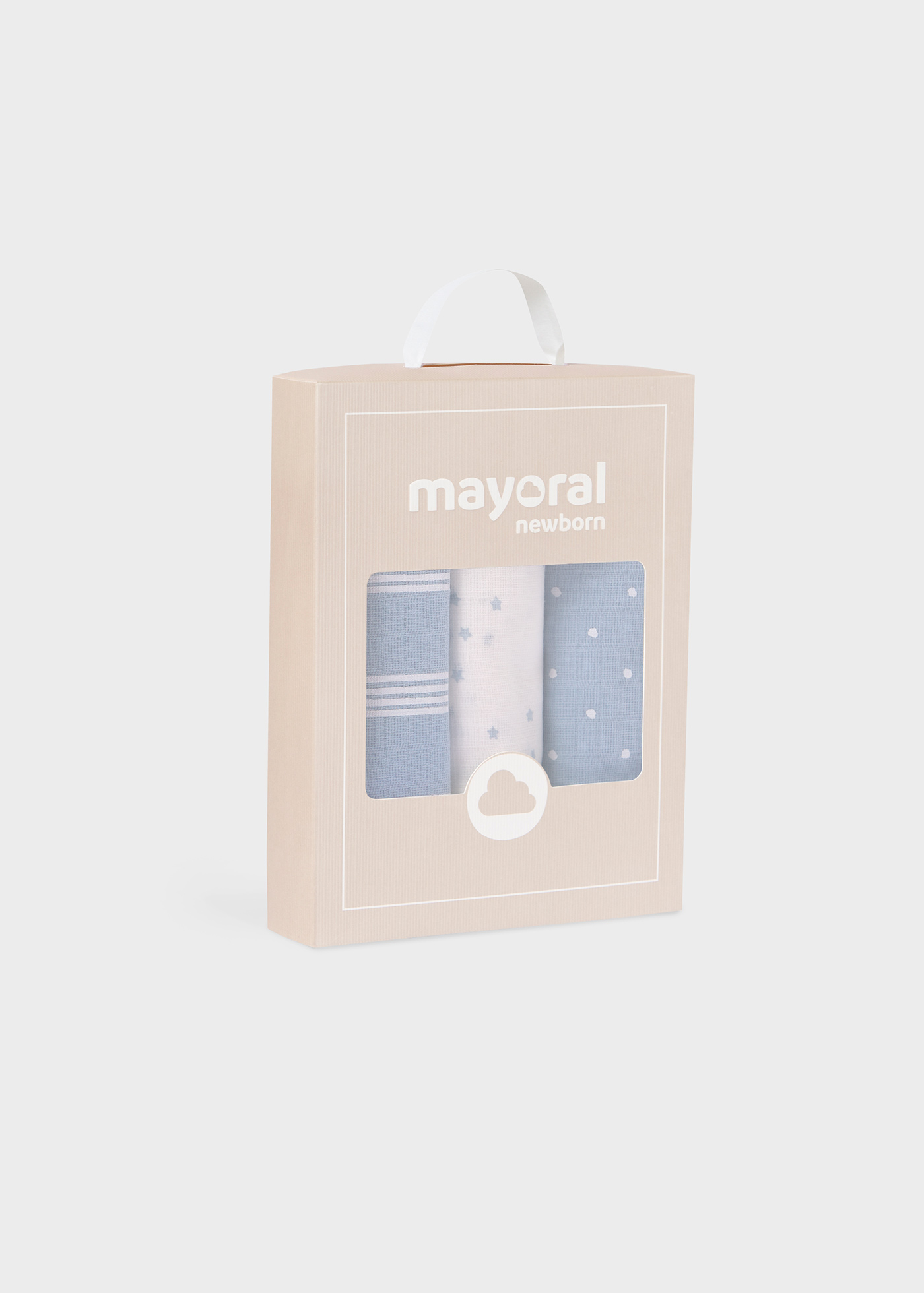 Conjunto de 3 paninhos de musselina para bebê da Better Cotton