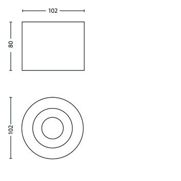 Philips Phase spot met geïntegreerde LED 4,5W =30W zwart
